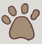 Small dog paw Logo